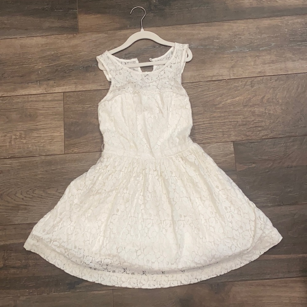Girls L Abercrombie White Lace Dress